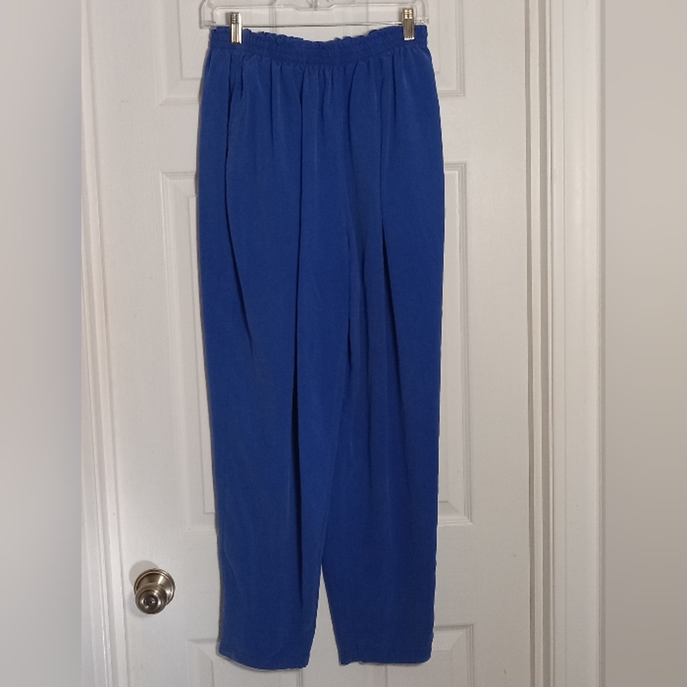 silk Straight Leg Pull On pants Vintage Jacque & Koko